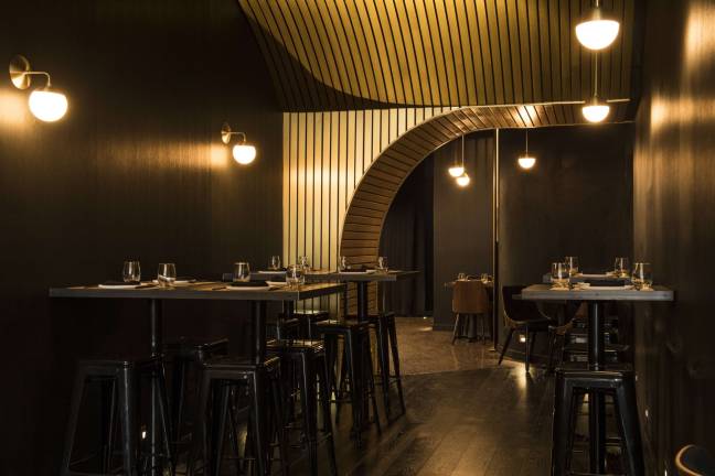 Not Your Neighborhood Indian Restaurant Interior of aRoqa. Photo: Evan Sung