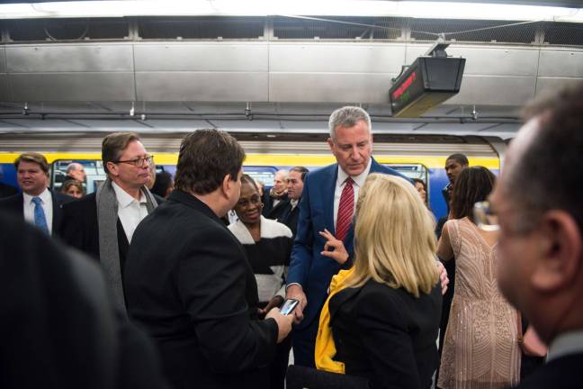 A whole new yorkville Mayor Bill de Blasio and First Lady Chirlane McCray at the inaugural ride of the Second Avenue subway. Photo: Edwin J Torres/ Mayoral Photo Office.
