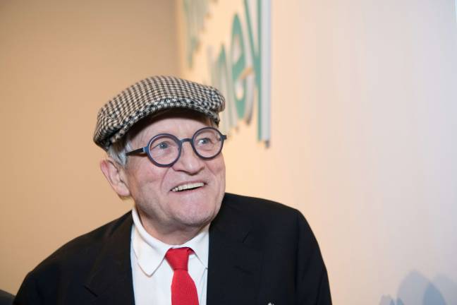 Take a Bow, David Hockney David Hockney at The Met Fifth Avenue earlier this month. Photo: Don Pollard