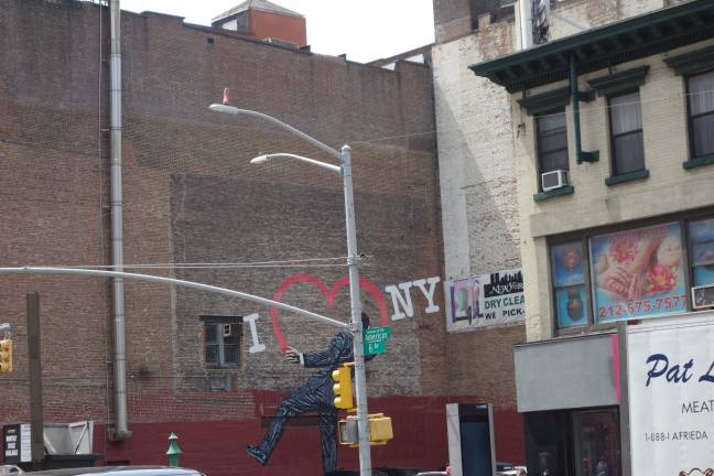 religious power lines The eruv wires, visible above a Chelsea intersection. Photo: Deborah Fenker