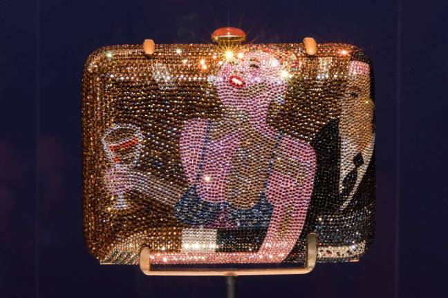 in the bag Gerson Leiber-inspired rhinestone-encrusted minaudiere. Photo: Jenna Bascom. Courtesy of the Museum of Arts and Design