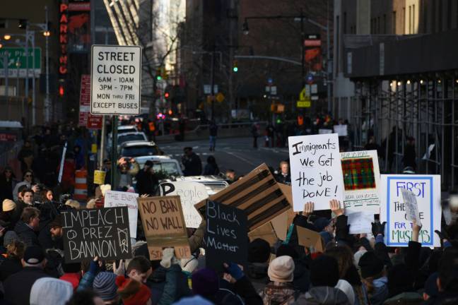 Council Seeks to Boost Protections for Undocumented Immigrants Protesters at a Jan. 29 rally in Lower Manhattan against President Donald Trump’s executive orders on immigration. Photo: Alec Perkins via Flicker