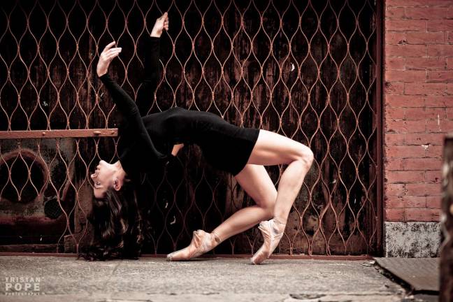 in step in new york Complexions Contemporary Ballet company dancer Jennie Begley. Photo: Tristan Pope Photography