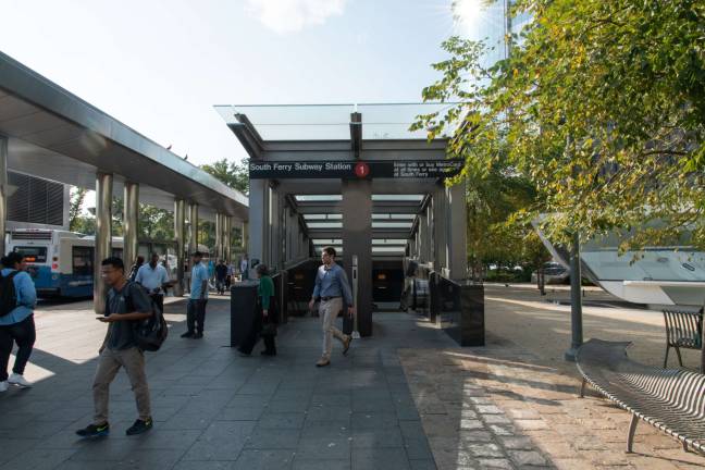 the big question South Ferry subway station, August 2018. Photo: Jeremy Weine