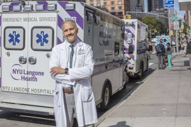 saving lives every day Dr. Rob Femia, chair of the Ronald O. Perelman Department of Emergency Medicine at NYU Langone Health. Photo: Andrew Neary