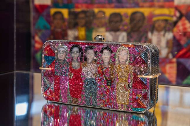 in the bag Faith Ringgold-inspired bag. Photo: Jenna Bascom. Courtesy of the Museum of Arts and Design