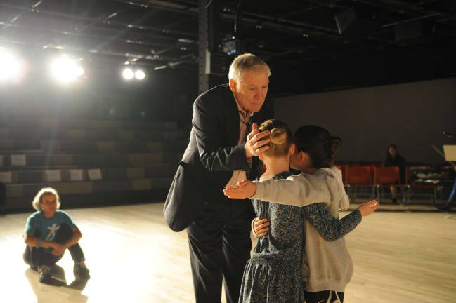 Dedicated to the Joy of Dance Jacques D'Amboise with New York City pupils: Photo: National Dance Institute