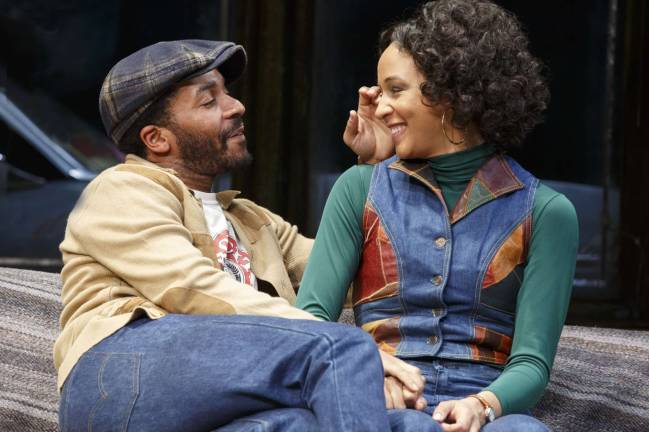 From the tech world to broadway André Holland as “Youngblood” and Carra Patterson as “Rena” in “Jitney” at Manhattan Theatre Club’s Samuel J. Friedman Theatre. Producer Ron Simons helped bring the August Wilson play to Broadway. Photo: Joan Marcus
