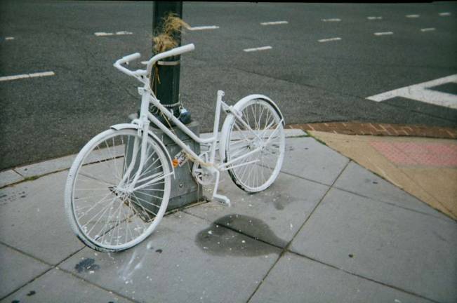 Letters to the editor A white bicycle is often brought to the site where cyclists have been killed. Photo: Thomas Brownell via Wikimedia Commons