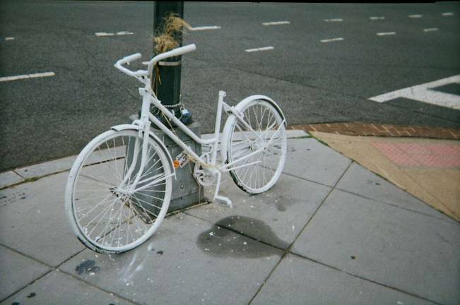 Cyclist killed on West Side A white bicycle like the one pictured is often brought to the site where cyclists have been killed. Photo: Thomas Brownell via Wikimedia Commons