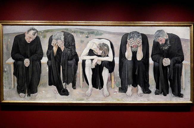 Fantastic Beasts and Femmes Fatale Ferdinand Hodler's "The Disappointed Souls" from 1892, like many Rose+Croix selections, presages later developments in art. Photo: Adel Gorgy