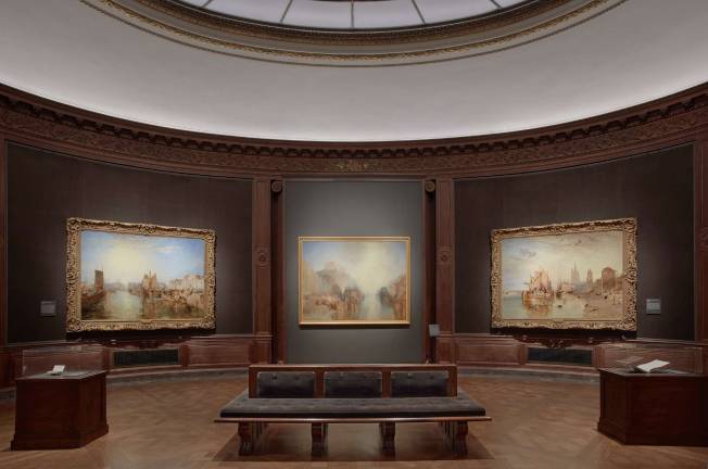 turner’s harbor views The Oval Room at The Frick Collection. Photo: Michael Bodycomb