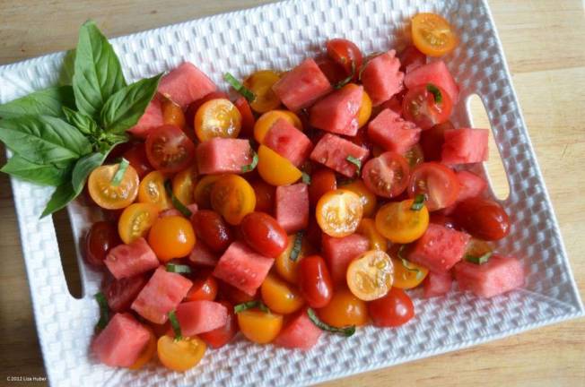 Recipes: Heirloom Tomato and Watermelon Salad with Basil