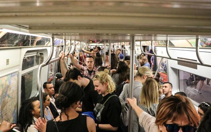 Notes From the Underground Subway crowd. Photo: Mussi Katz, via flickr