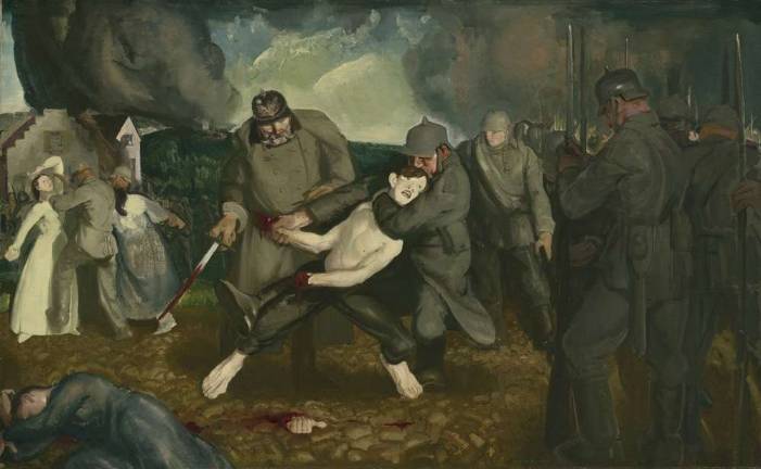 hellfire and homecomings George Bellows (1882–1925). "The Germans Arrive," 1918. Oil on canvas, 49 ½ × 79 ¼ in. Courtesy of Ian M. Cumming. Photo: Courtesy of the National Gallery of Art, Washington. Reproduced with permission of The Bellows Trust