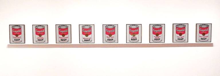 soup and sides — Andy warhol at Moma MoMA's Andy Warhol: Campbell's Soup Cans and Other Works, 1953–1967 Photo by Adel Gorgy