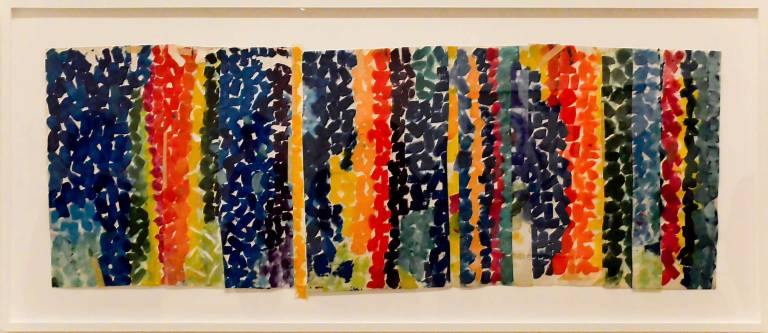 Modern Girl Power Alma Thomas mosaic-like chips of brilliant color amplify the impact of her small collage included “Making Space: Women Artists and Postwar Abstraction.” Photo: Adel Gorgy
