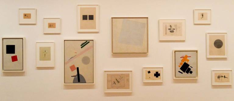 Instruments of Revolution A large display of the work of Kazimir Malevich, culled from MoMA's collection, is a highlight of “Revolutionary Impulse: The Rise Of The Russian Avant-Garde.” Photo by Adel Gorgy