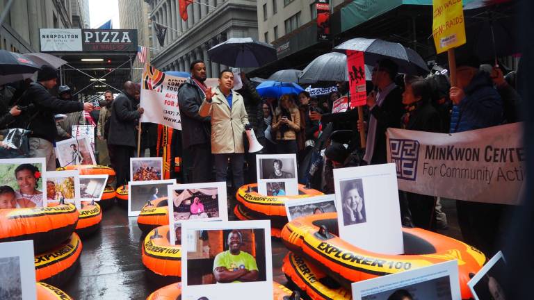 unity and refuge Activists gathered downtown to protest President Donald Trump’s “refugee ban” at a 24-hour event hosted by Trinity Church. Photo: Trinity Church Wall Street/Jim Melchiorre