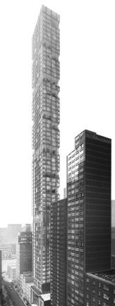 A rendering of the Bauhouse Group&#x2019;s proposed Sutton Place tower, at 428-432 East 58th Street, which would be among the tallest in Manhattan.
