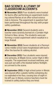 School Lab Accident Raises Safety Questions