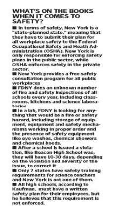 School Lab Accident Raises Safety Questions