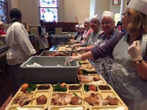 At Holy Apostles on on 28th Street and Ninth Avenue, about 1,200 lunches have been served daily for more than 33 years. Photo: Liz Neumark