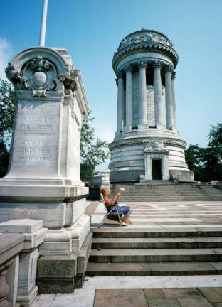 "Woman on Beach Chair," Soldiers and Sailors Memorial, Riverside Park, 1978. D. Gorton, NYC Parks Photo Archive