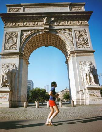 "Jogger," Washington Square Park, 1978. D. Gorton, NYC Parks Photo Archive