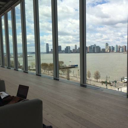 Opposite Jonathan Borofsky’s “Running People at 2,616,216,” visitors find uninterrupted views.