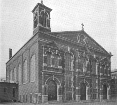 A 1908 photo of the neo-Classical chapel of St. Joseph&#x2019;s Orphan Asylum that stood on East 90th Street. Its flattened facade survives to this day and can still be seen on the block. Photo: Architect and Builders Magazine Vol. X, 1908-1909 &#xa0;
