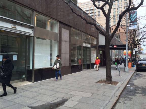 Empty storefronts along Third Avenue between 85th and 86th Streets. Photo: Daniel Fitzsimmons