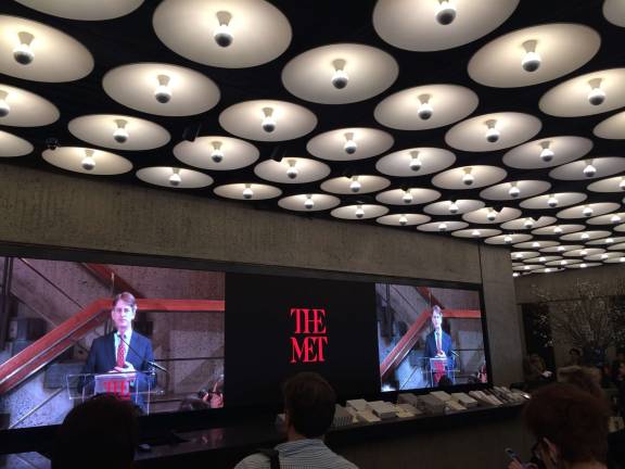 Met CEO Thomas Campbell at the opening press conference. Photos by Gabrielle Alfiero