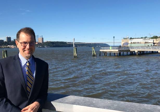 City Council Member Mark Levine stands at the West 125th Street Pier on the Hudson River. Photo: Office of the Council Member