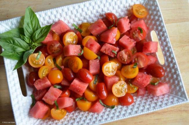 Recipes: Heirloom Tomato and Watermelon Salad with Basil