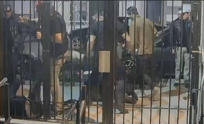 Police circulated video of street violence on 82nd Street that occurred after the Oct. 12 event at the Metropolitan Republican Club. Image: NYPD