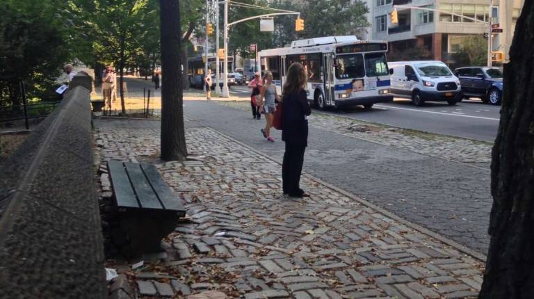 A proposal to install bus shelters on Fifth Avenue along Central Park has generated praise and criticism. Photo: Richard Khavkine